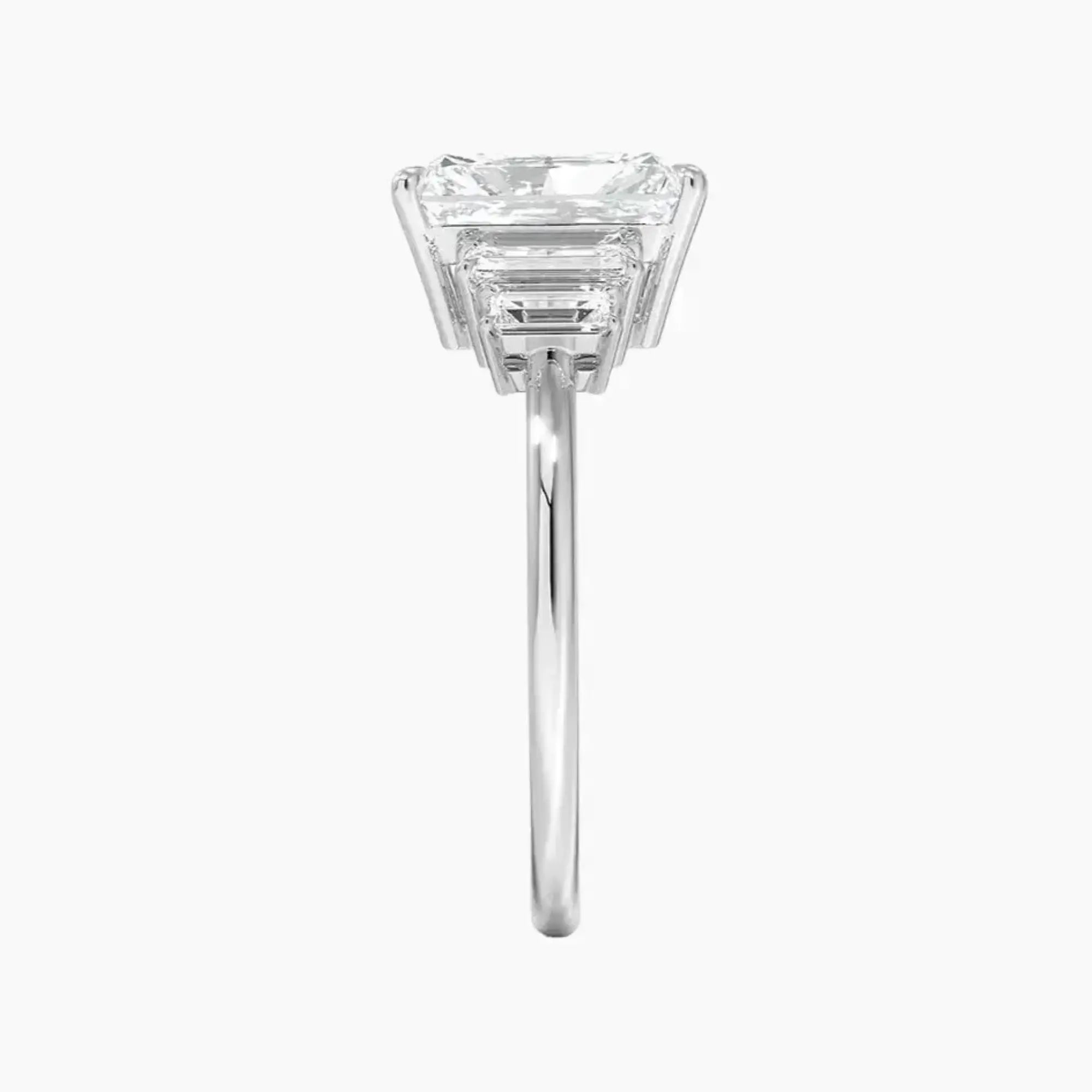 Nerine Five Stone Radiant Designer 1 Carat Lab Grown Diamond Engagement Ring in 18K White Gold