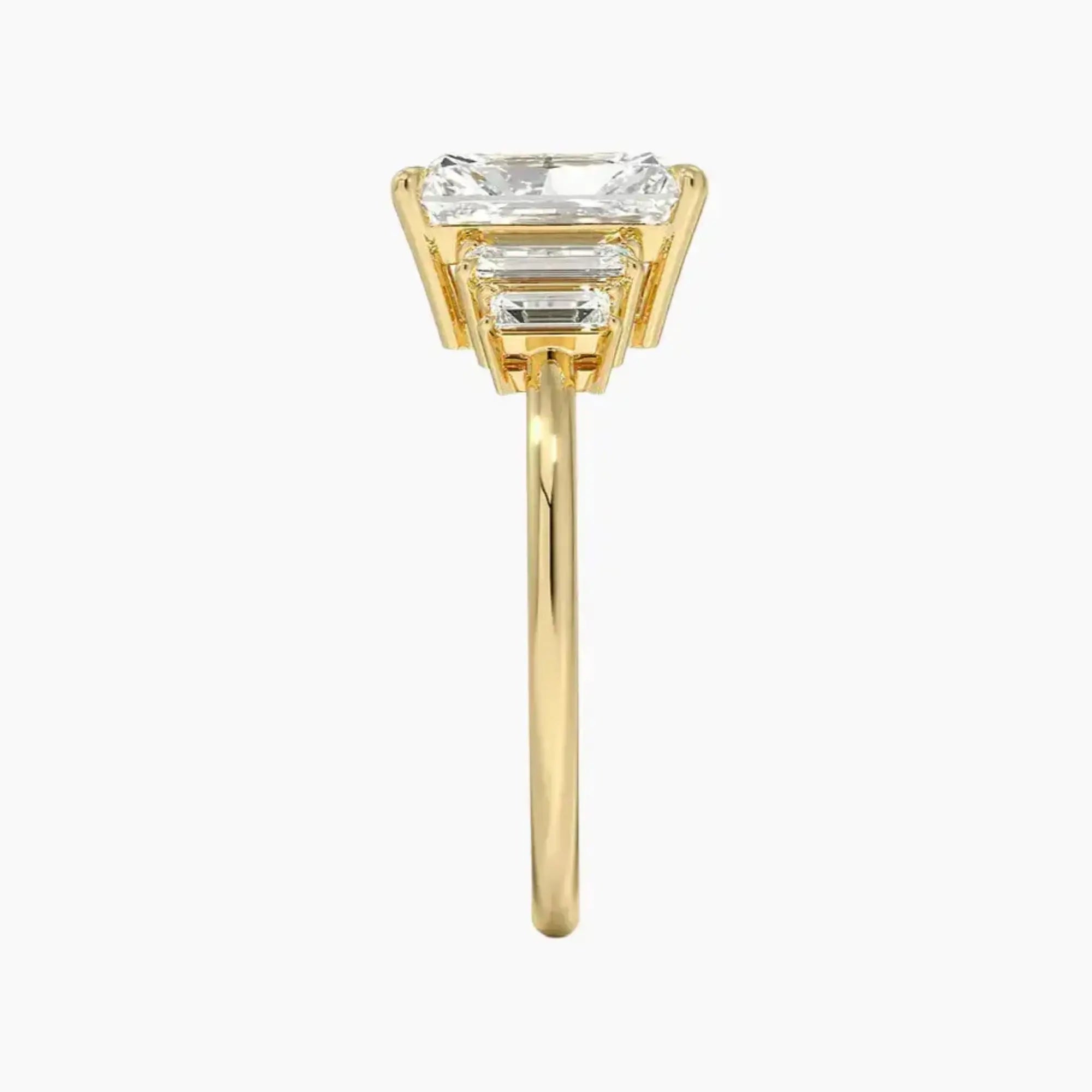 Nerine Five Stone Radiant Designer 2 Carat Lab Grown Diamond Engagement Ring in 14K Yellow Gold