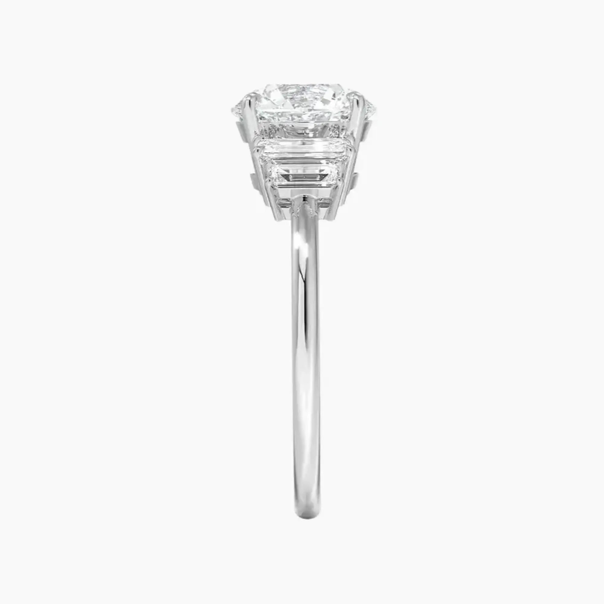 Nerine Five Stone Round Designer 1 Carat Lab Grown Diamond Engagement Ring in 14K Rose Gold
