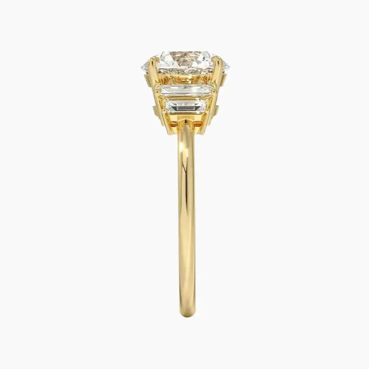 Nerine Five Stone Round Designer 1.5 Carat Lab Grown Diamond Engagement Ring in 14K Rose Gold