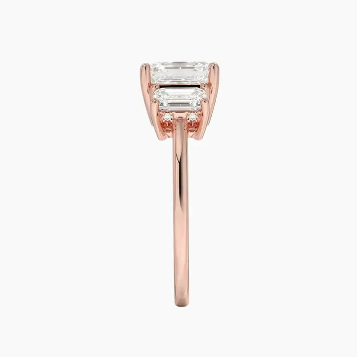 Aurelia Asscher Hidden Halo 1.5 Carat Lab Grown Diamond Engagement Ring in 18K Yellow Gold