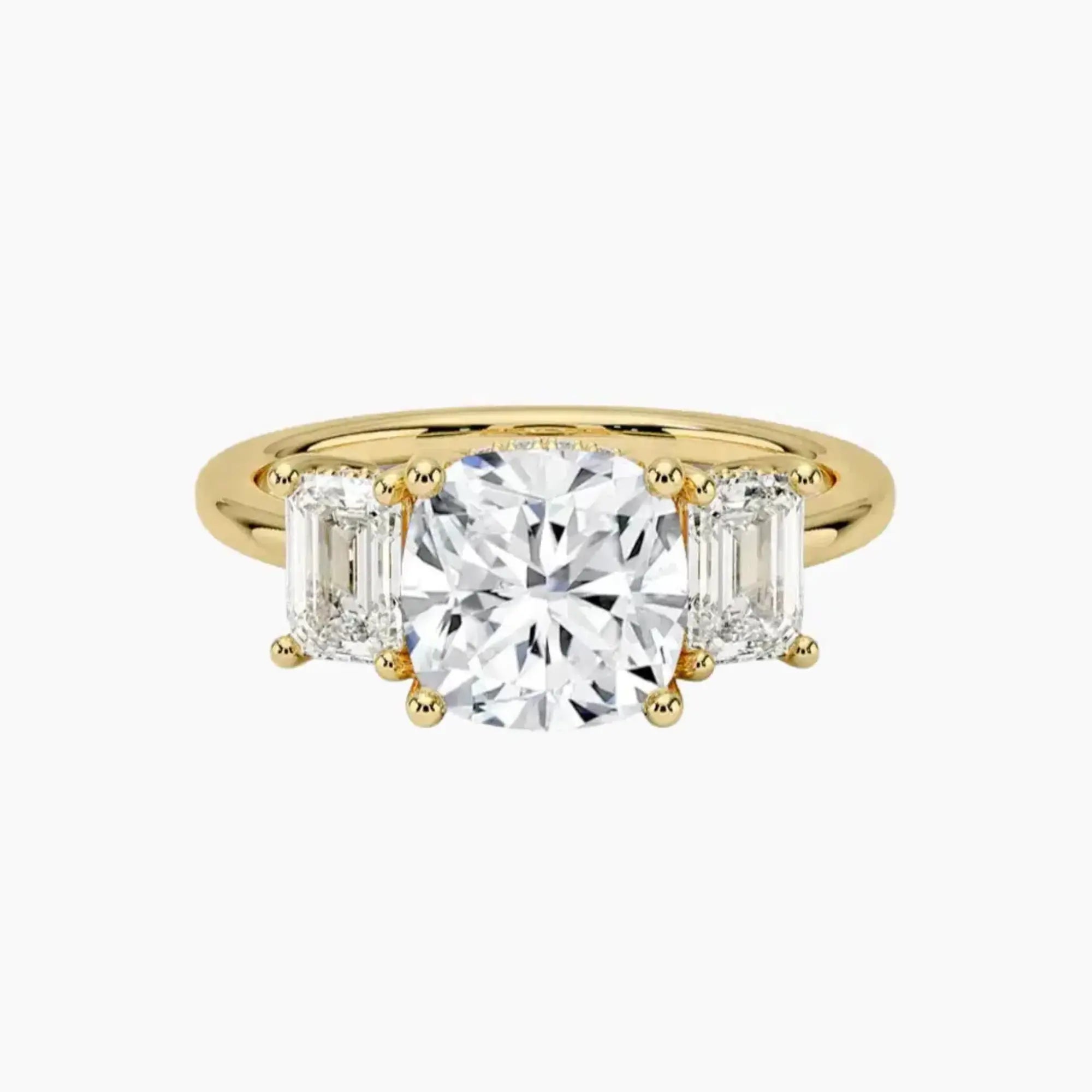 Aurelia Cushion Hidden Halo 1.5 Carat Lab Grown Diamond Engagement Ring in 14K Rose Gold