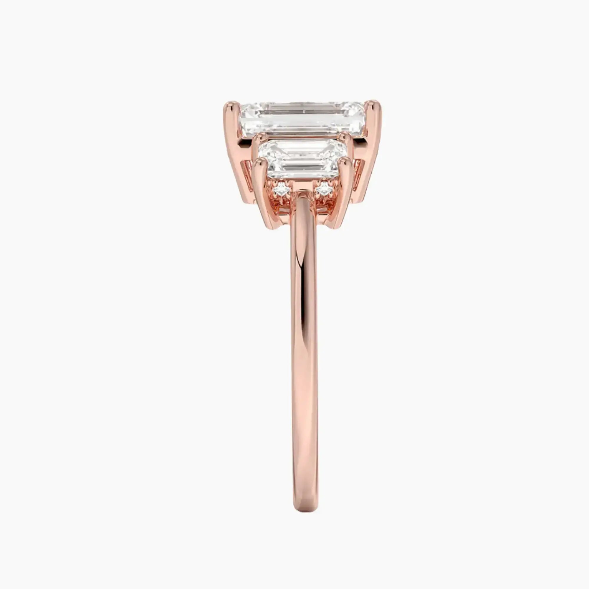 Aurelia Emerald Hidden Halo 2 Carat Lab Grown Diamond Engagement Ring in 18K White Gold