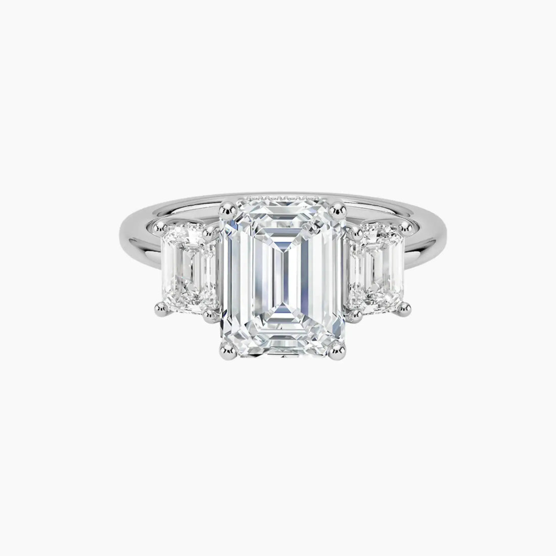 Aurelia Emerald Hidden Halo 1.5 Carat Lab Grown Diamond Engagement Ring in 18K Yellow Gold
