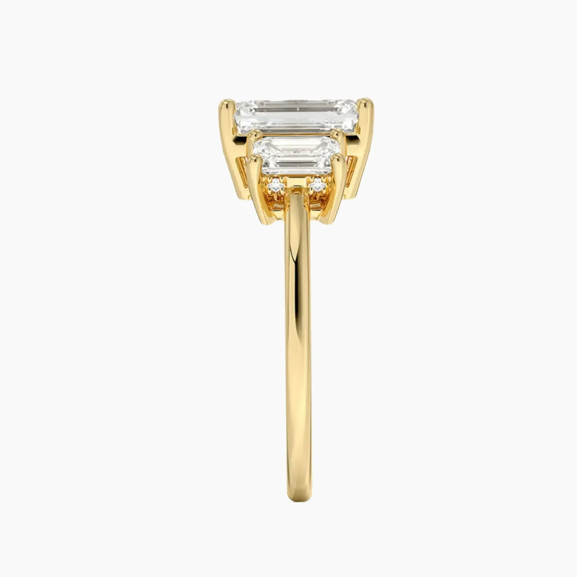Aurelia Emerald Hidden Halo 1.5 Carat Lab Grown Diamond Engagement Ring in 18K White Gold