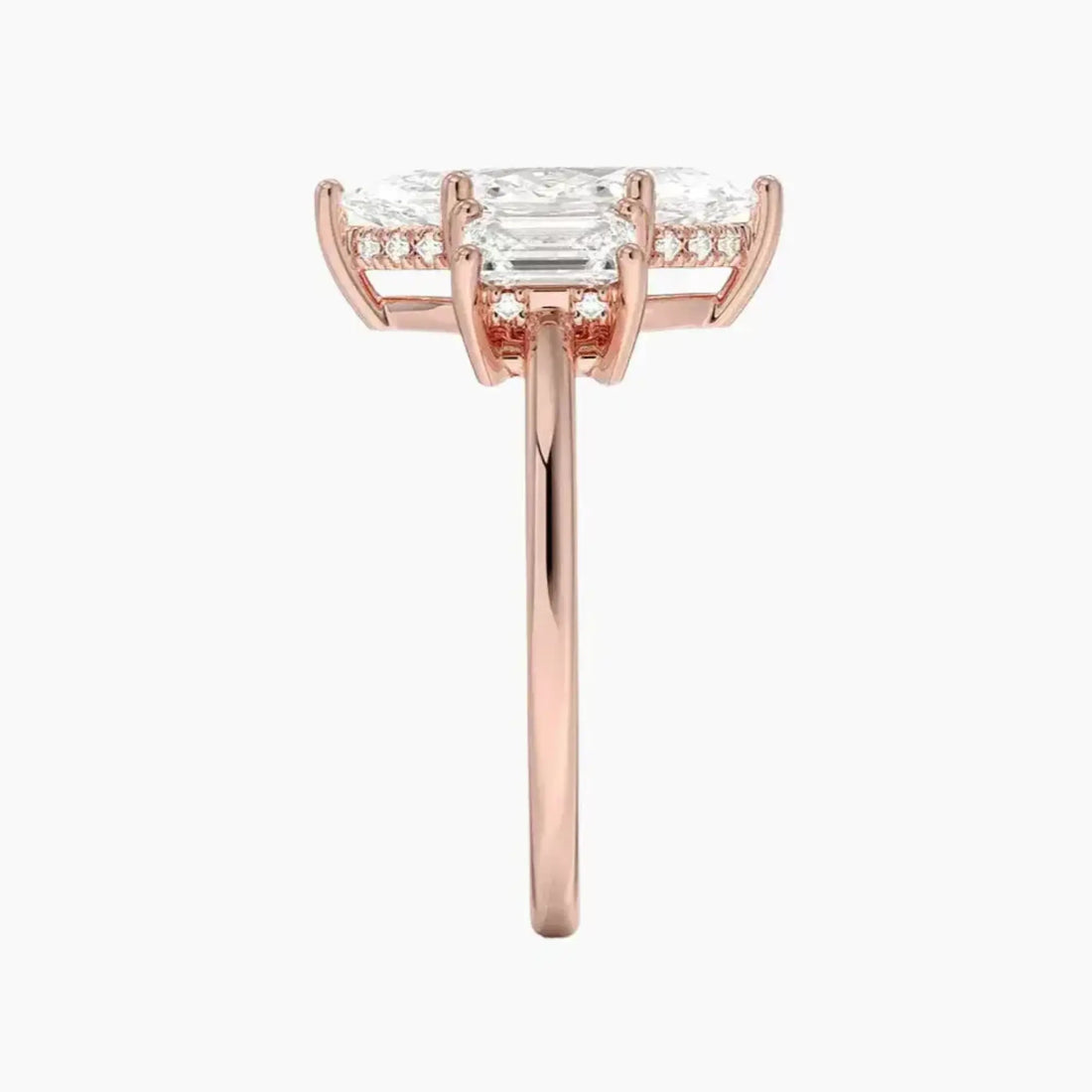 Aurelia Marquise Hidden Halo 1 Carat Lab Grown Diamond Engagement Ring in 18K Rose Gold