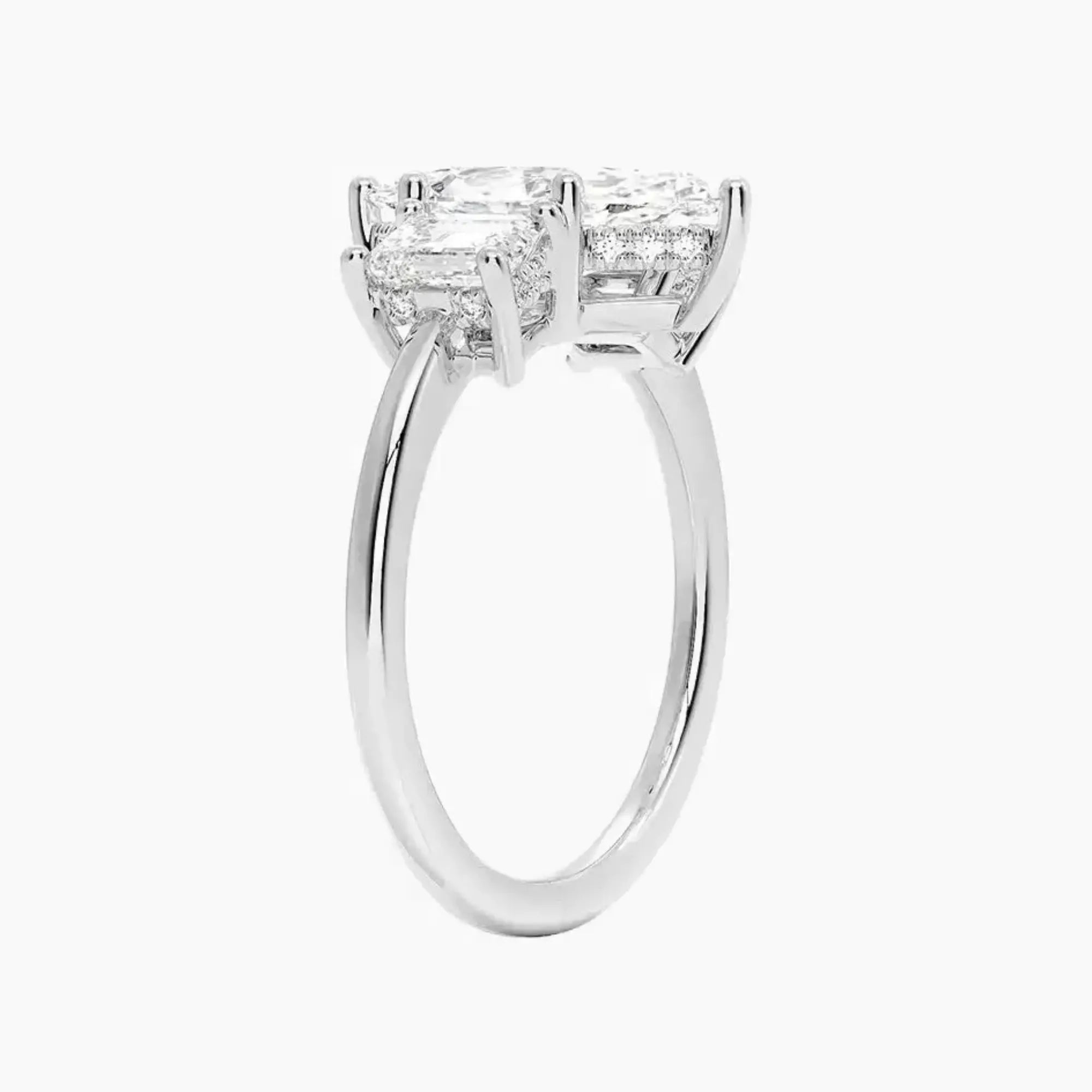 Aurelia Marquise Hidden Halo 2.5 Carat Lab Grown Diamond Engagement Ring in 18K Rose Gold