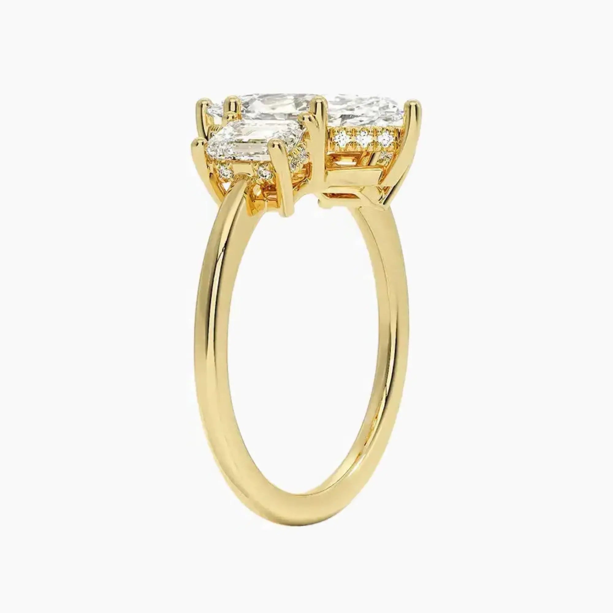 Aurelia Marquise Hidden Halo 2.5 Carat Lab Grown Diamond Engagement Ring in 14K White Gold
