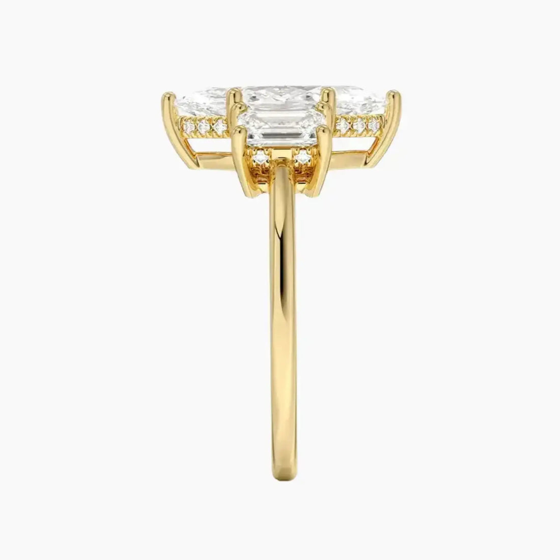 Aurelia Marquise Hidden Halo 3 Carat Lab Grown Diamond Engagement Ring in 18K Rose Gold