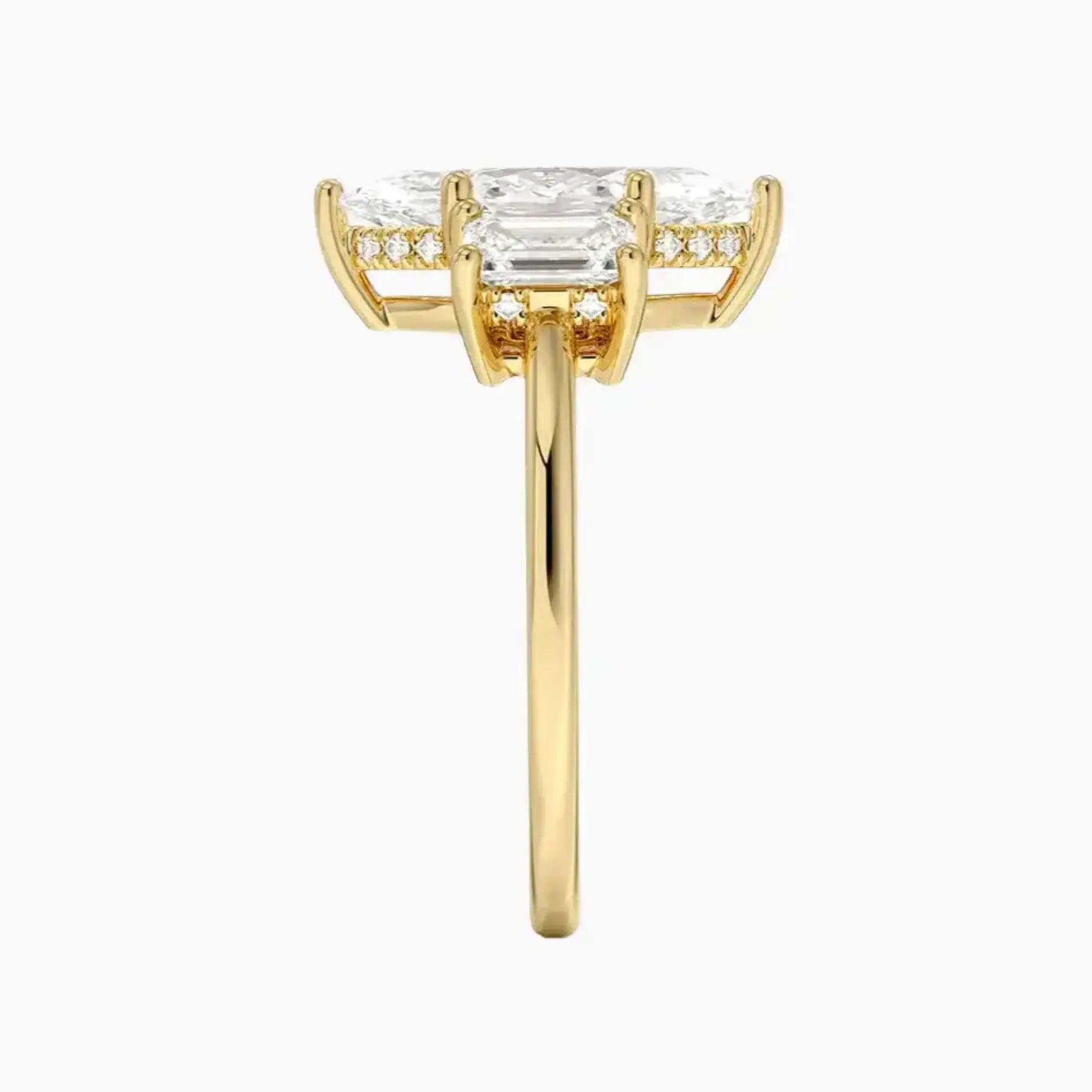 Aurelia Marquise Hidden Halo 1 Carat Lab Grown Diamond Engagement Ring in 14K White Gold