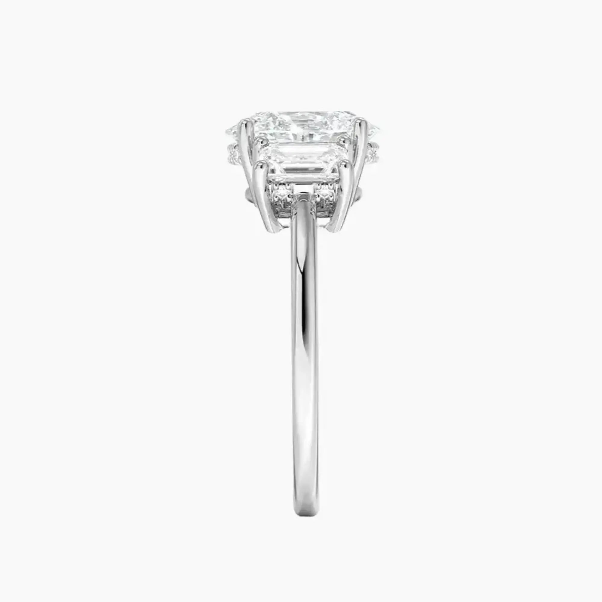Aurelia Oval Hidden Halo 2.5 Carat Lab Grown Diamond Engagement Ring in 18K Rose Gold