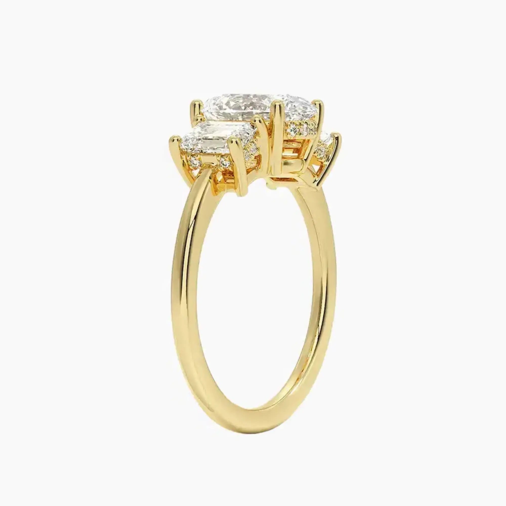Aurelia Oval Hidden Halo Diamond Ring Setting in 14K White Gold