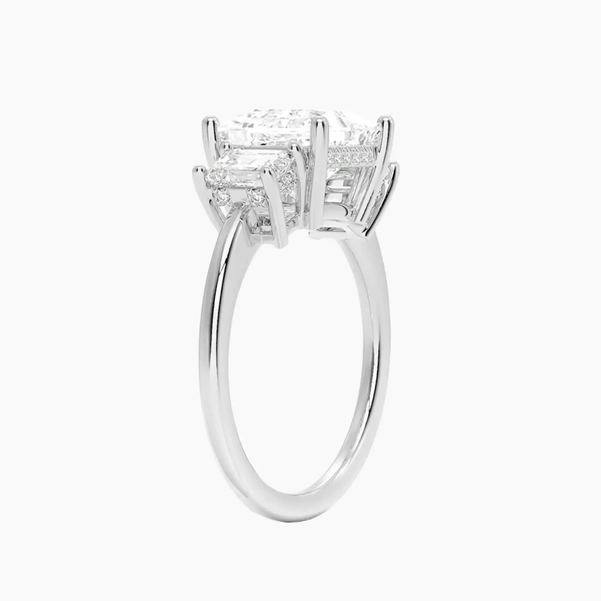 Aurelia Princess Hidden Halo 1.5 Carat Lab Grown Diamond Engagement Ring in 14K White Gold