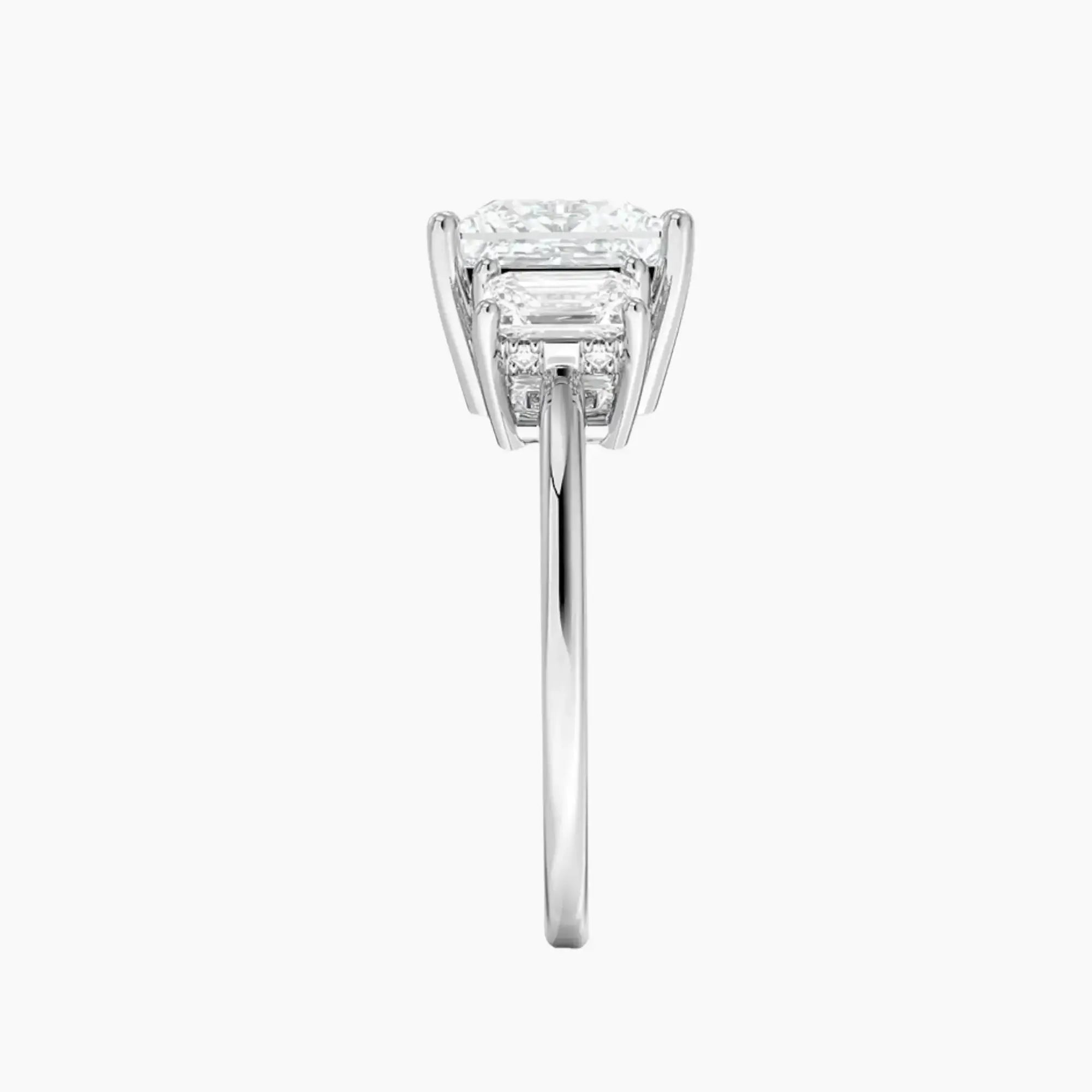 Aurelia Princess Hidden Halo 1.5 Carat Lab Grown Diamond Engagement Ring in 18K White Gold