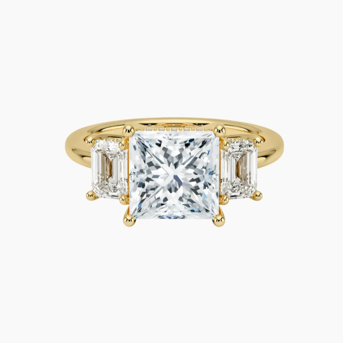 Aurelia Princess Hidden Halo 1.5 Carat Lab Grown Diamond Engagement Ring in 18K White Gold