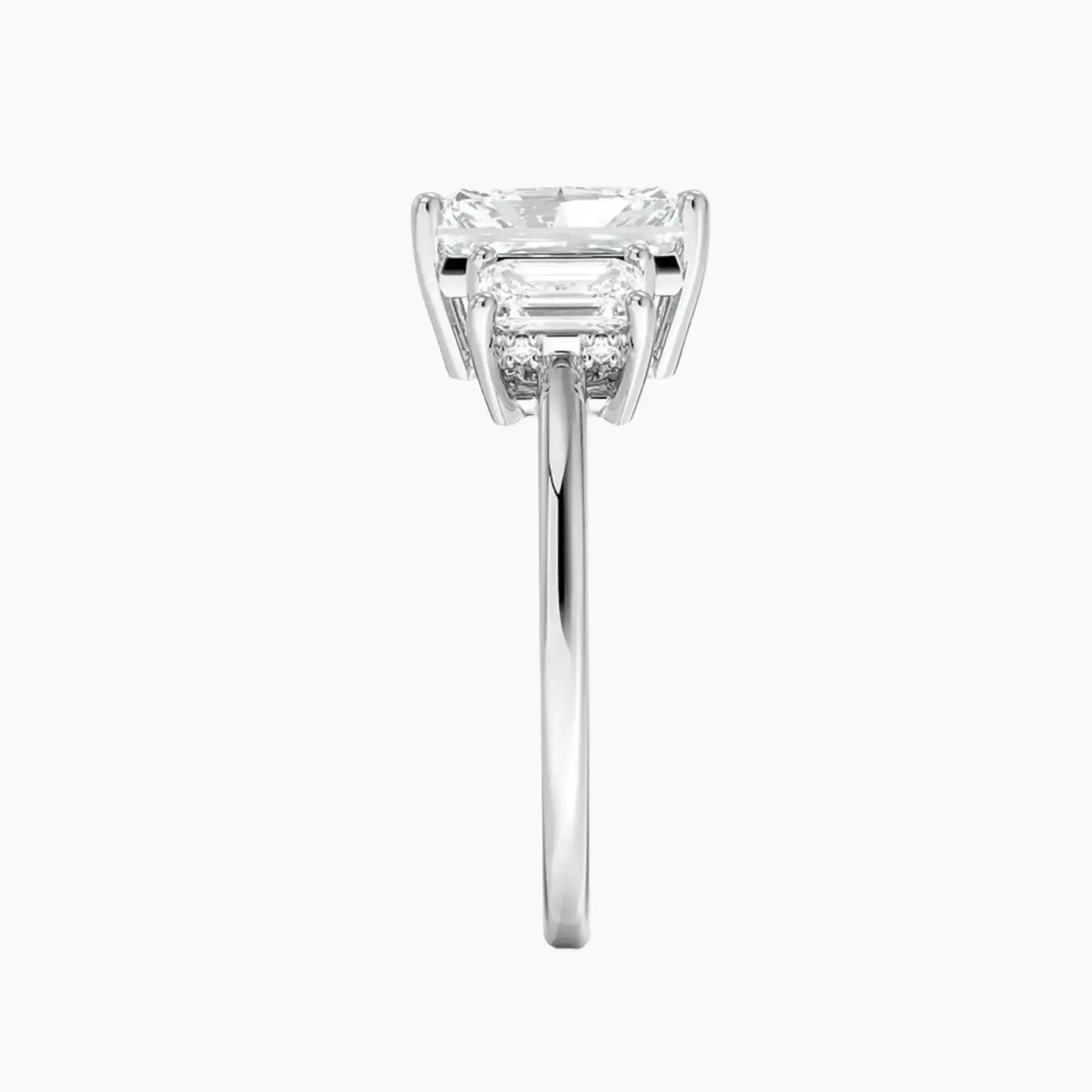 Aurelia Radiant Hidden Halo 2.5 Carat Lab Grown Diamond Engagement Ring in 18K Yellow Gold