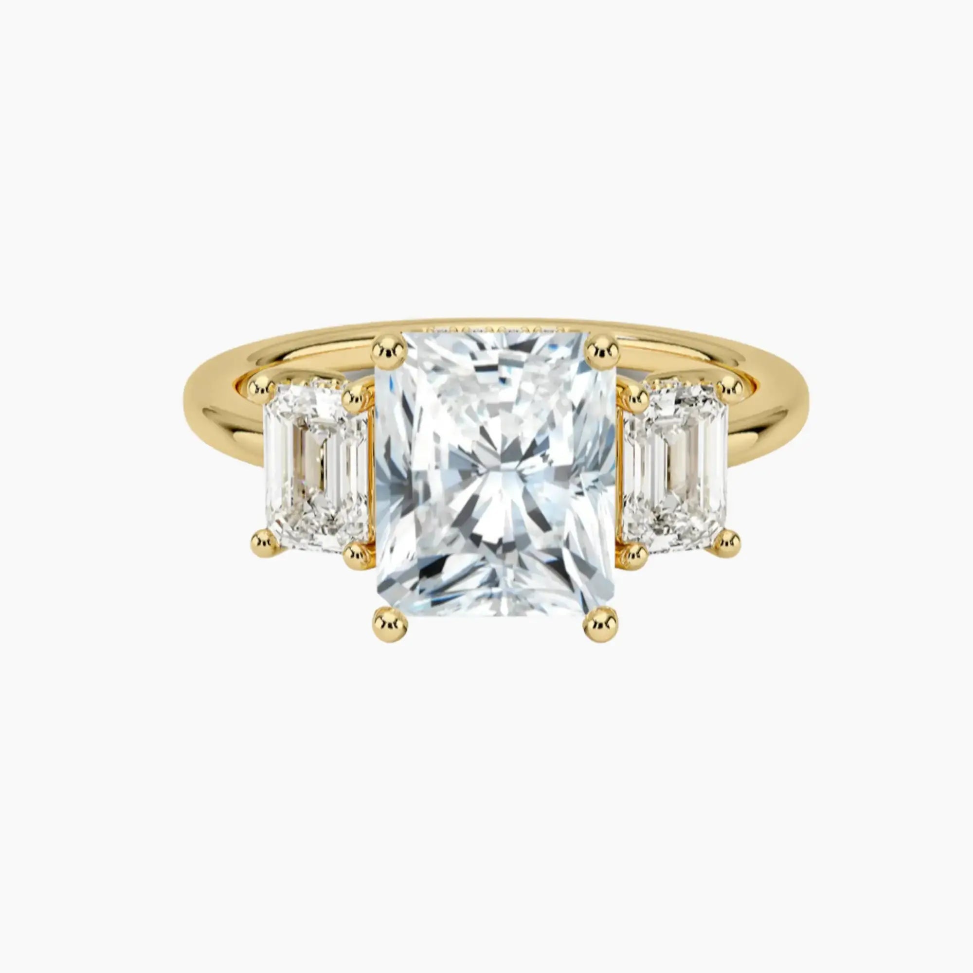 Aurelia Radiant Hidden Halo 1 Carat Lab Grown Diamond Engagement Ring in 14K Rose Gold