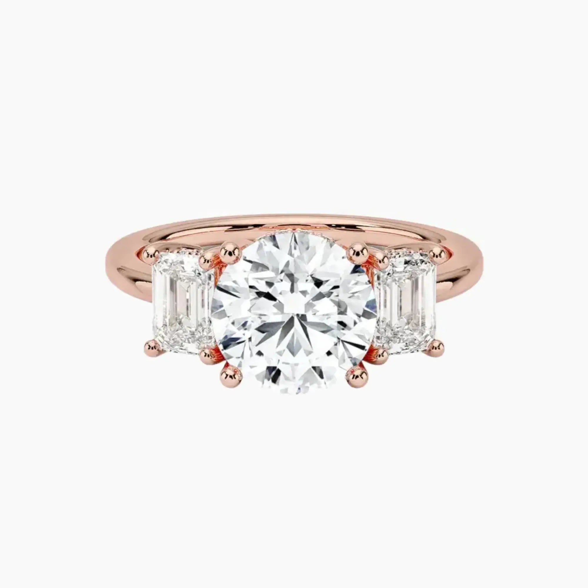 Aurelia Round Hidden Halo 2.5 Carat Lab Grown Diamond Engagement Ring in 14K White Gold