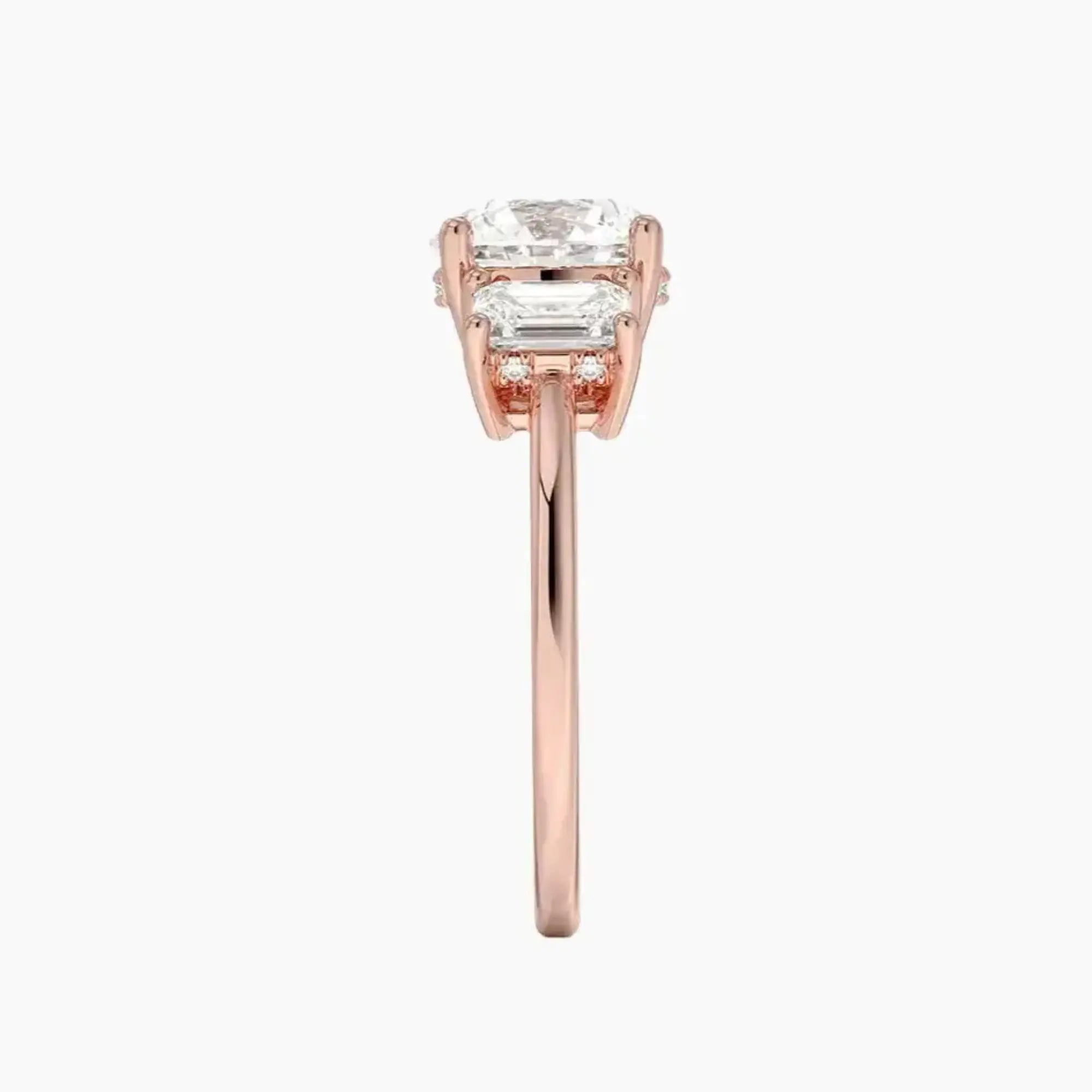 Aurelia Round Hidden Halo 1.5 Carat Lab Grown Diamond Engagement Ring in 14K Yellow Gold