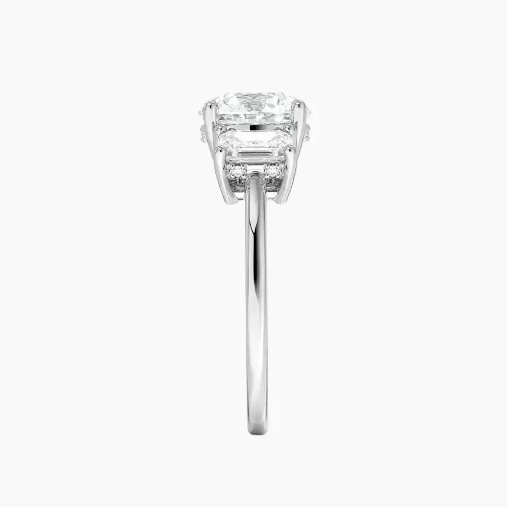 Aurelia Round Hidden Halo 3 Carat Lab Grown Diamond Engagement Ring in 14K Rose Gold