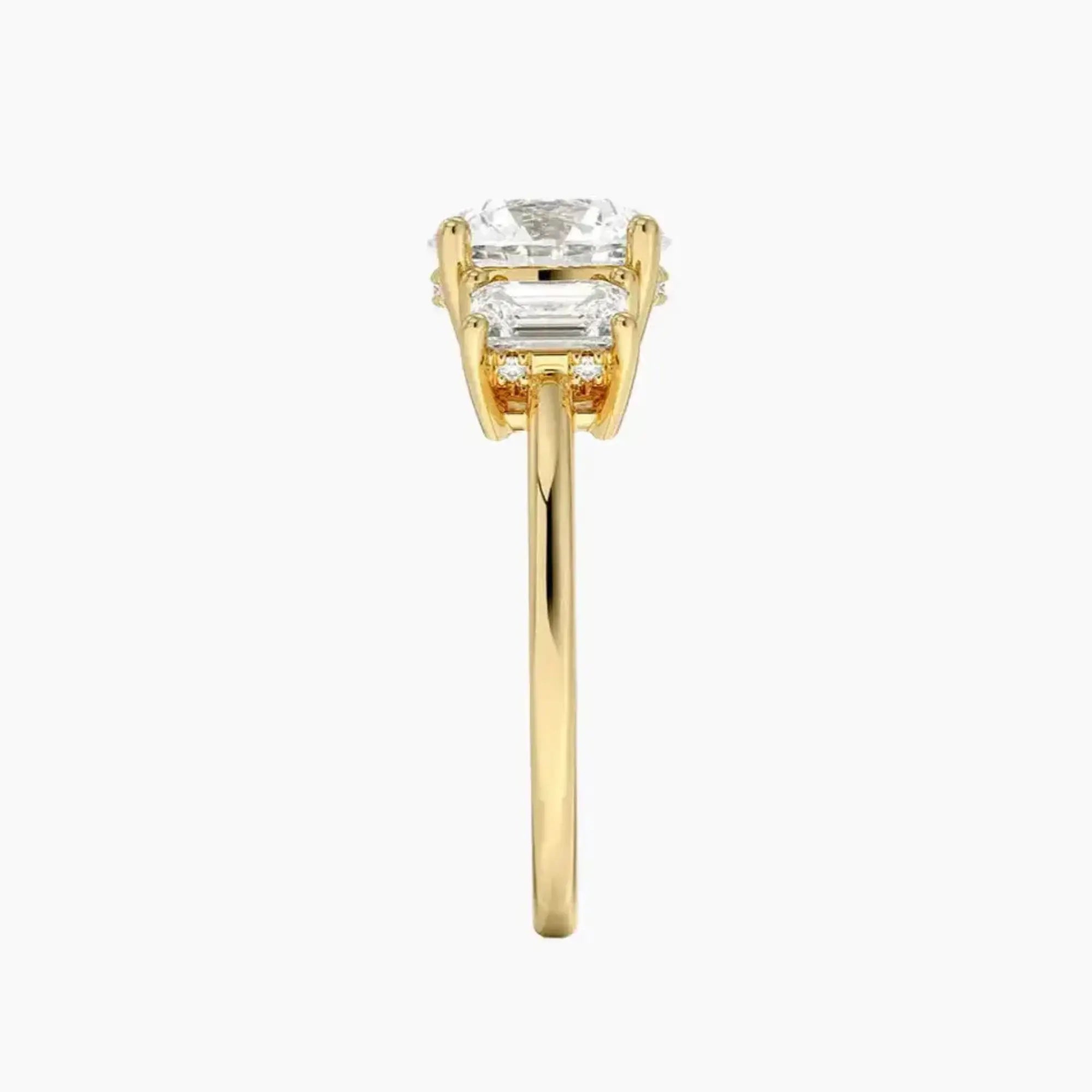 Aurelia Round Hidden Halo 2.5 Carat Lab Grown Diamond Engagement Ring in 18K White Gold