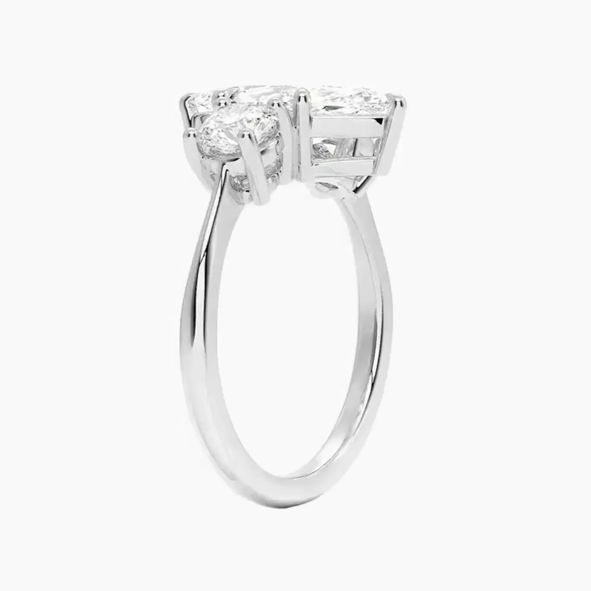 Seraphina Marquise Three Stone 3 Carat Lab Grown Diamond Engagement Ring in 14K White Gold
