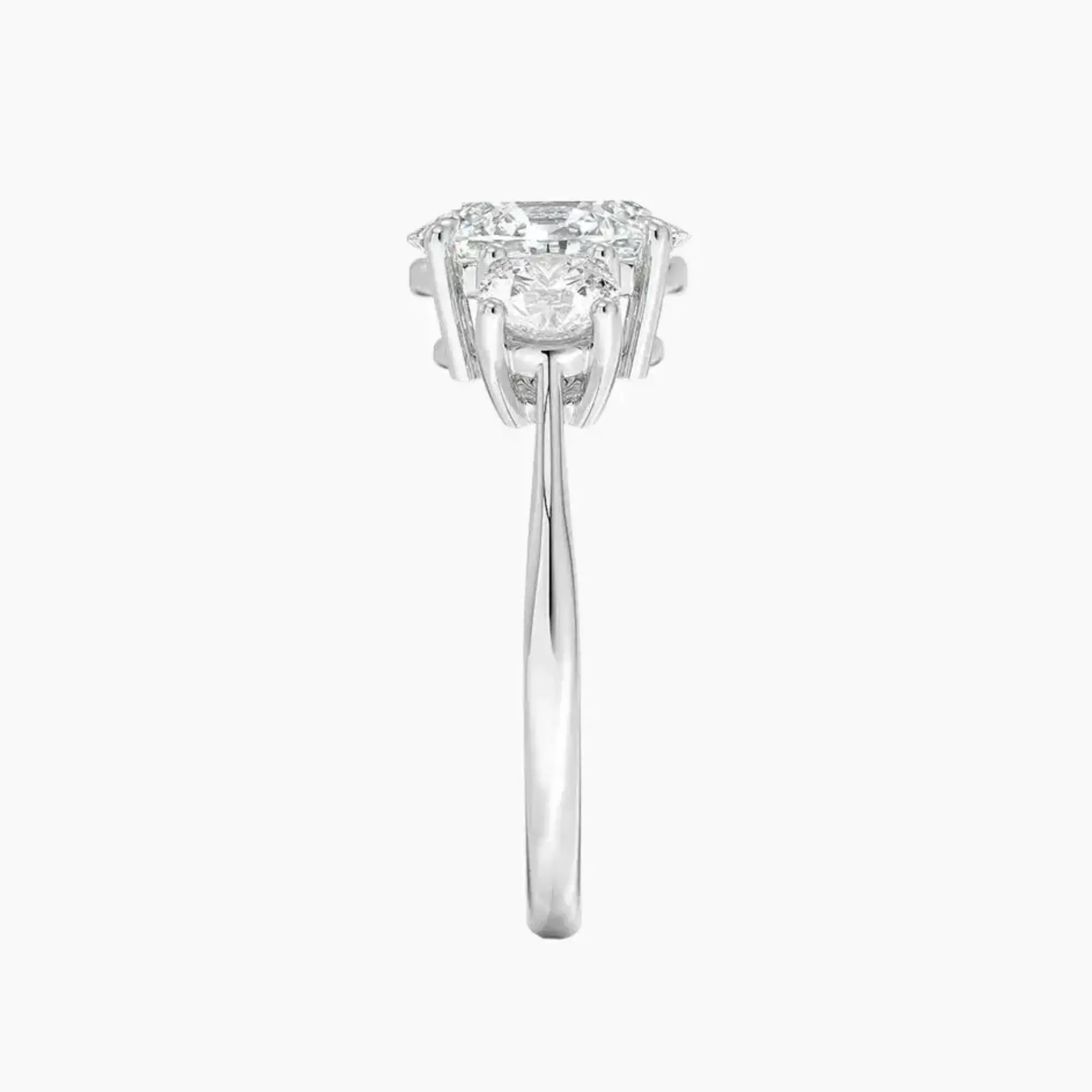 Seraphina Oval Three Stone 2.5 Carat Lab Grown Diamond Engagement Ring in 14K Rose Gold