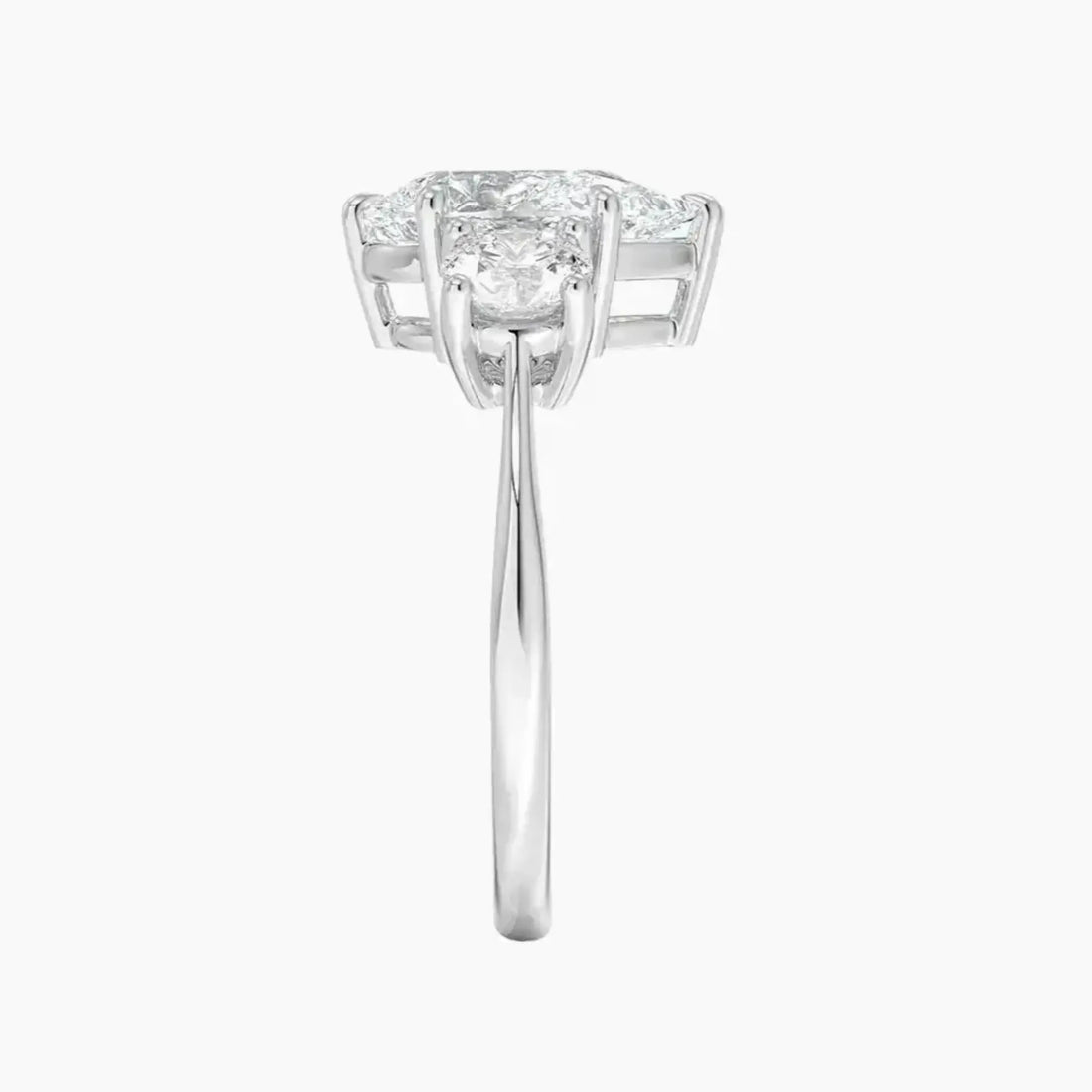 Seraphina Pear Three Stone Diamond Ring Setting in 14K Yellow Gold