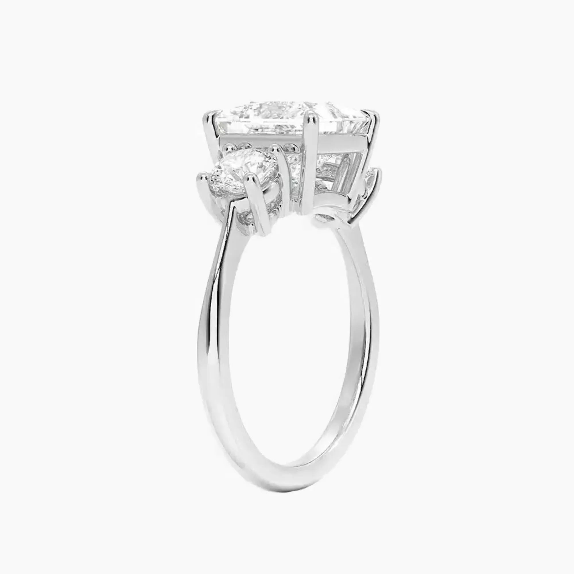 Seraphina Princess Three Stone 1.5 Carat Lab Grown Diamond Engagement Ring in 14K White Gold