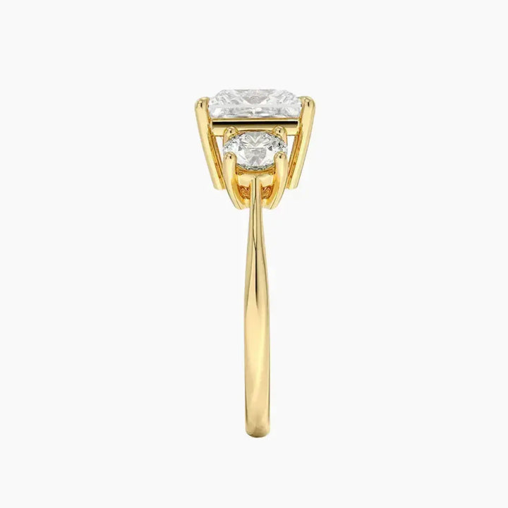 Seraphina Princess Three Stone 2.5 Carat Lab Grown Diamond Engagement Ring in 18K Rose Gold