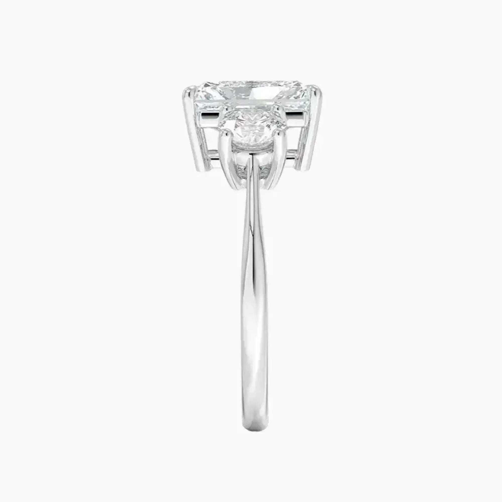 Seraphina Radiant Three Stone 1 Carat Lab Grown Diamond Engagement Ring in 14K Rose Gold