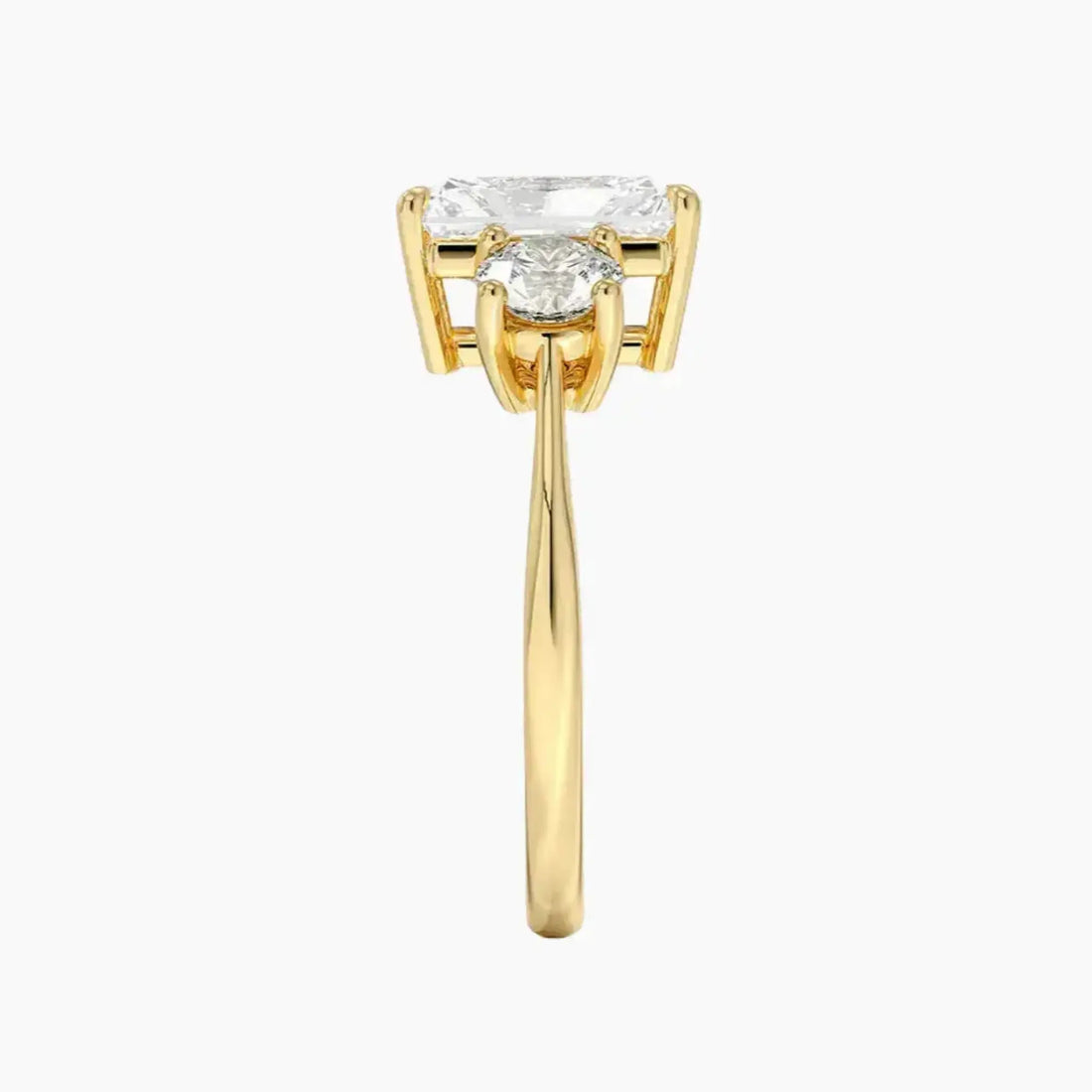 Seraphina Radiant Three Stone 1.5 Carat Lab Grown Diamond Engagement Ring in 14K White Gold