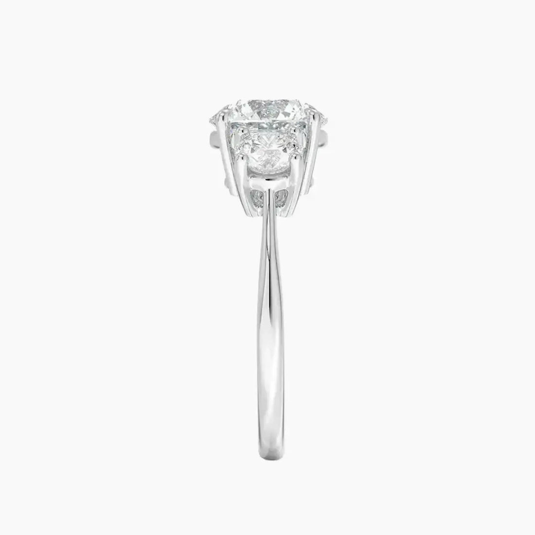 Seraphina Round Three Stone 2.5 Carat Lab Grown Diamond Engagement Ring in 14K Yellow Gold