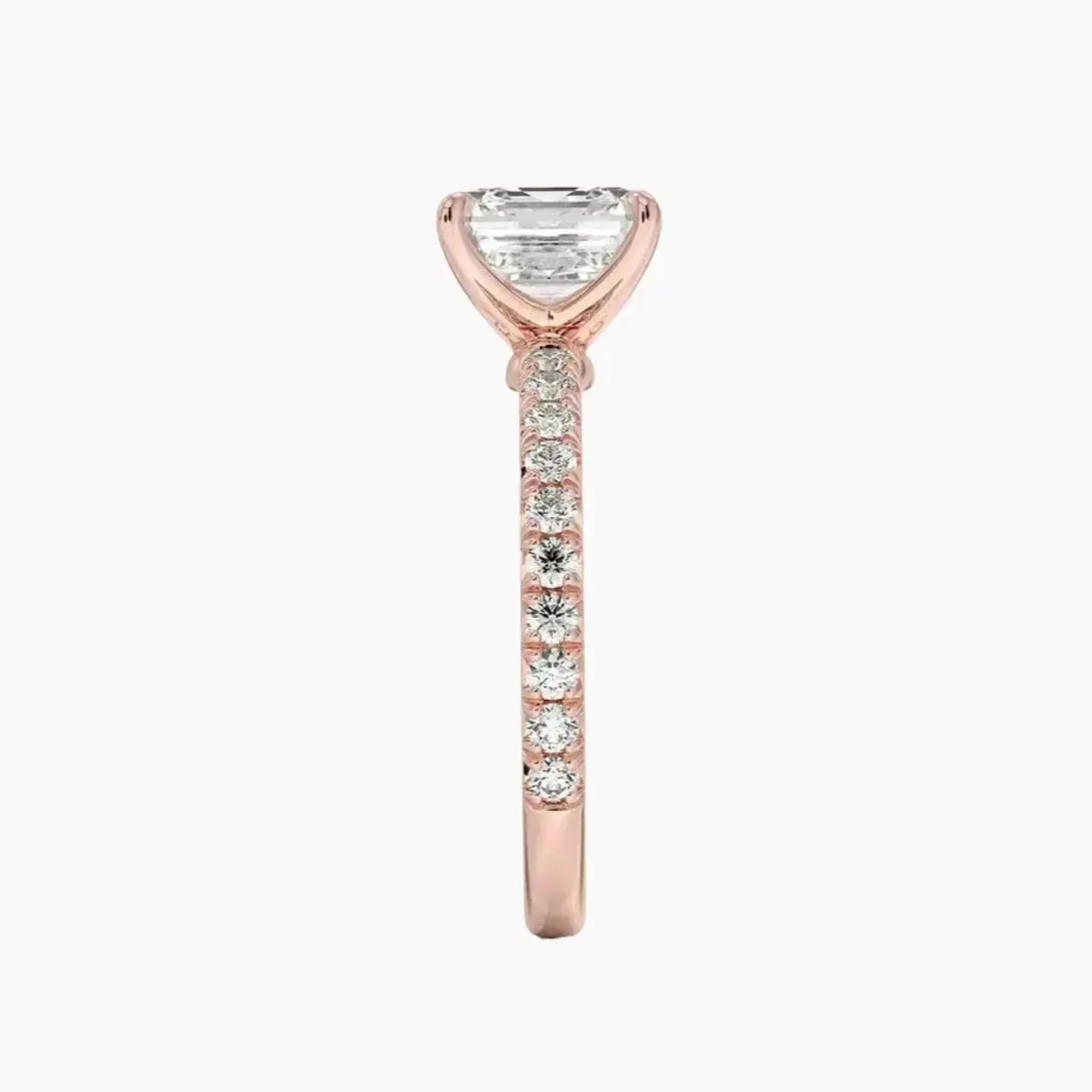 Irina Asscher Solitaire 3 Carat Lab Grown Diamond Engagement Ring in 18K Yellow Gold