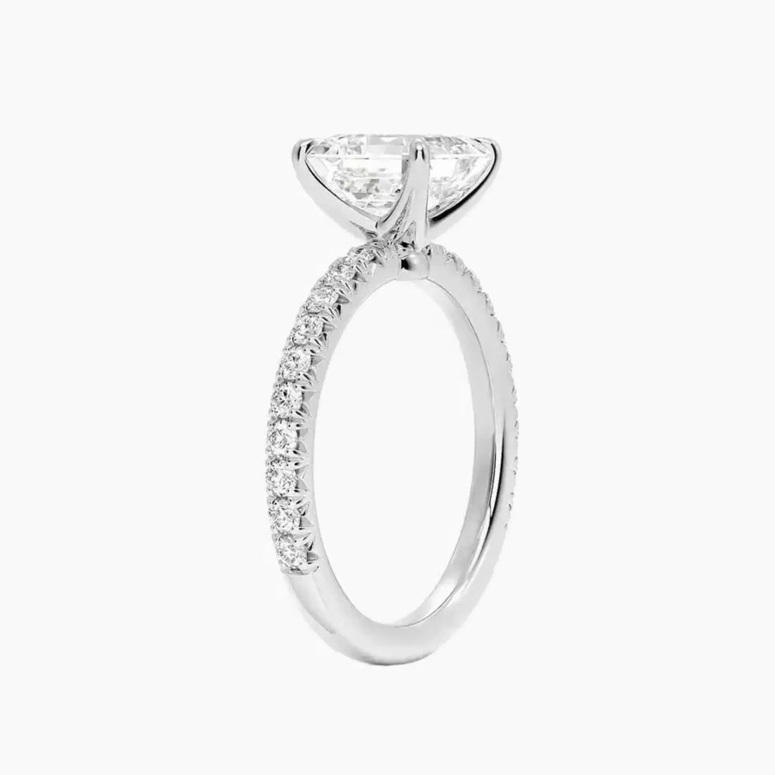 Irina Asscher Solitaire 1 Carat Lab Grown Diamond Engagement Ring in 18K Yellow Gold
