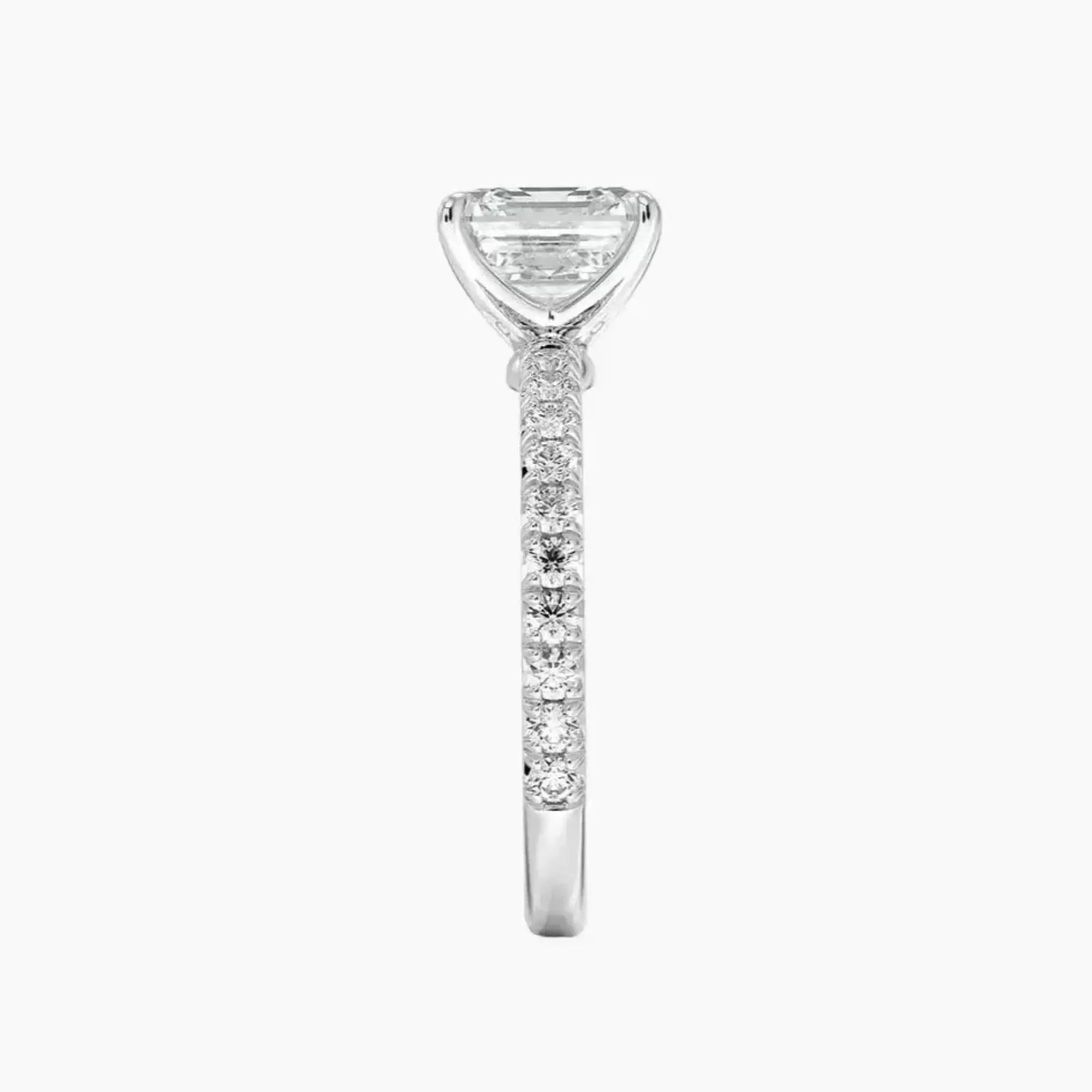 Irina Asscher Solitaire 3 Carat Lab Grown Diamond Engagement Ring in 18K White Gold