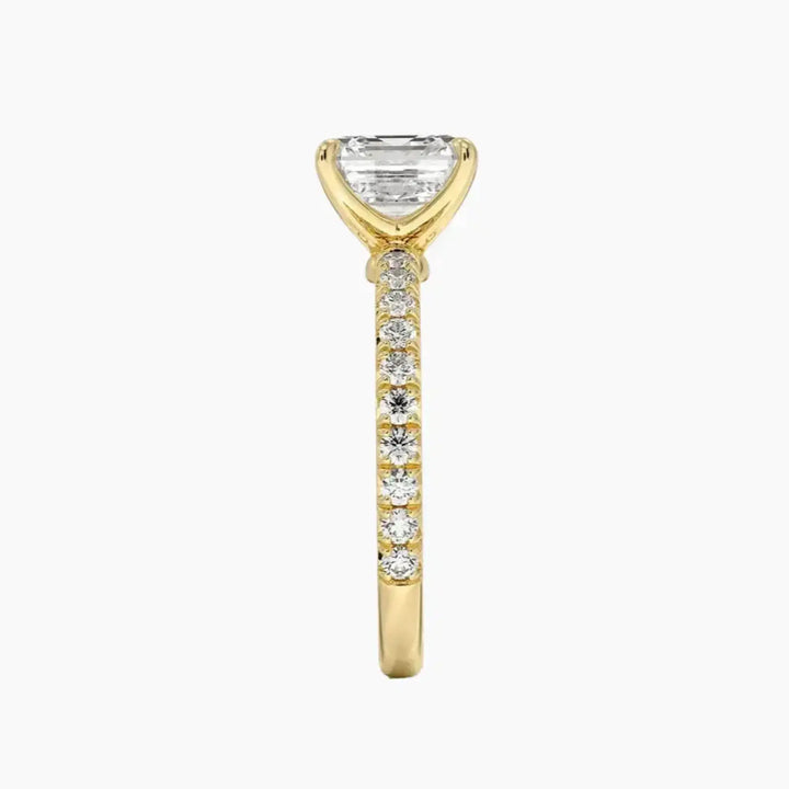 Irina Asscher Solitaire 1.5 Carat Lab Grown Diamond Engagement Ring in 14K Rose Gold