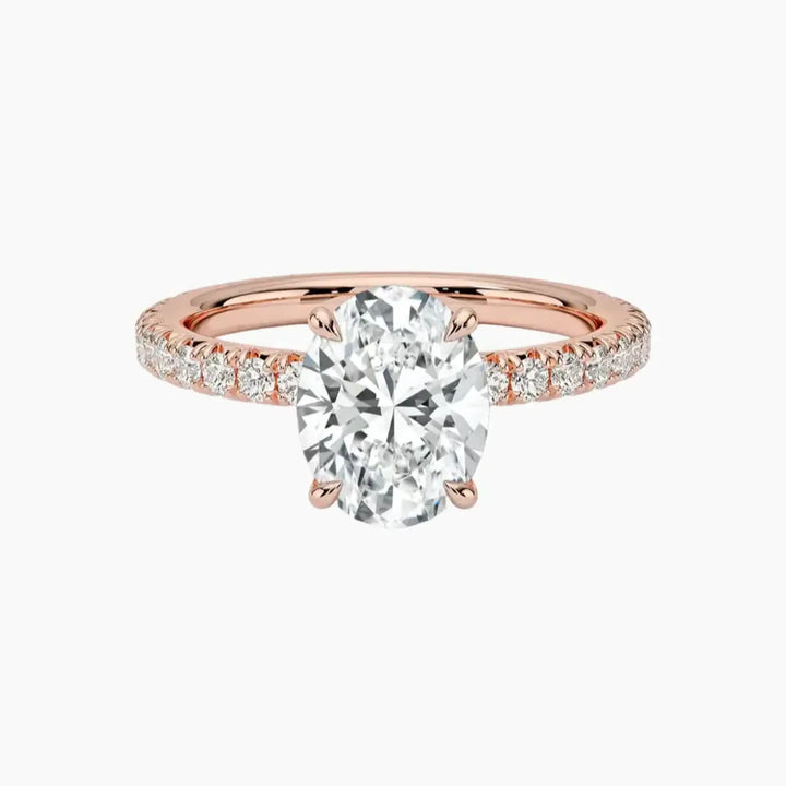 Irina Oval Solitaire 1.5 Carat Lab Grown Diamond Engagement Ring in 14K Rose Gold