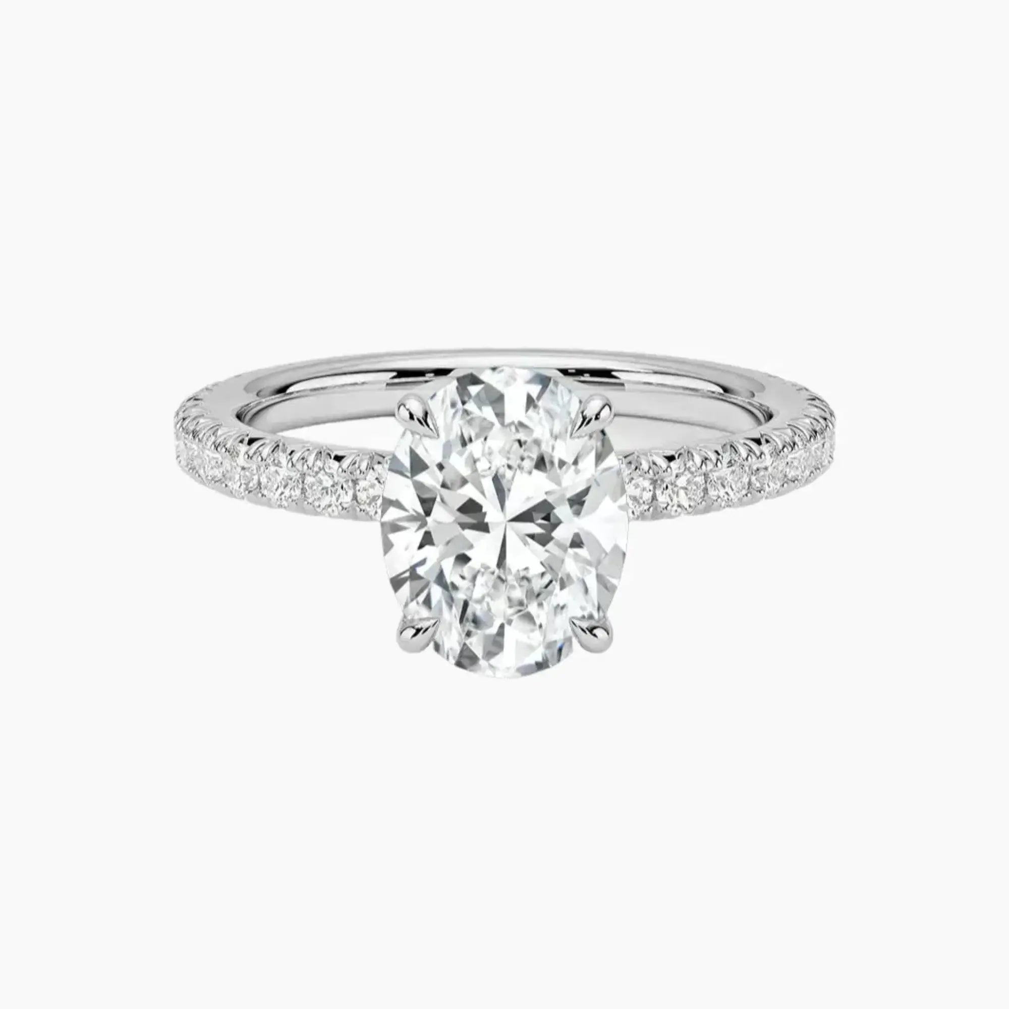 Irina Oval Solitaire Diamond Ring Setting in 14K Yellow Gold