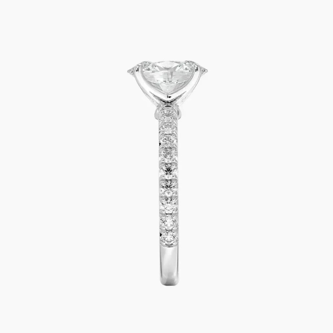 Irina Oval Solitaire Diamond Ring Setting in 14K Yellow Gold
