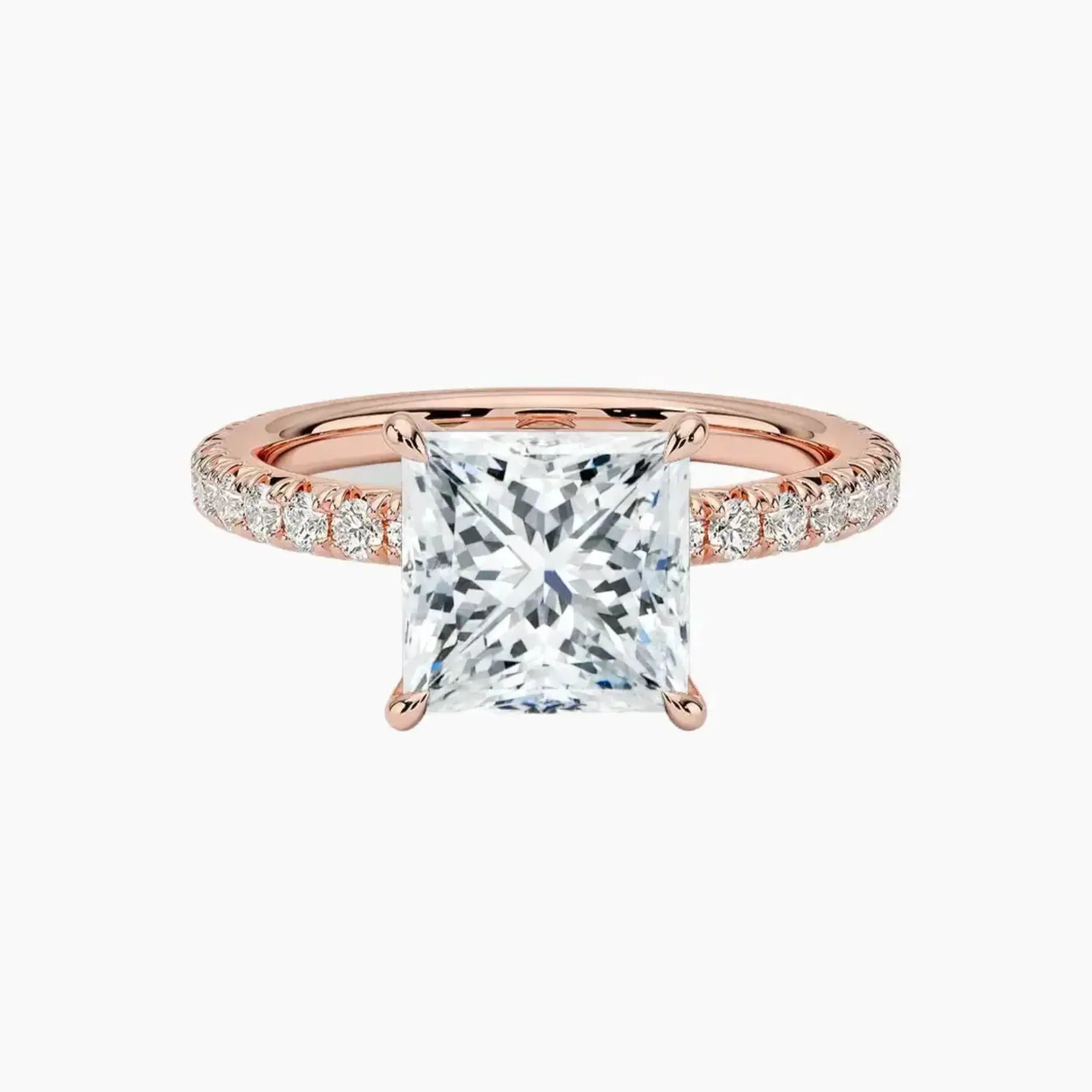 Irina Princess Solitaire 1.5 Carat Lab Grown Diamond Engagement Ring in 18K Yellow Gold