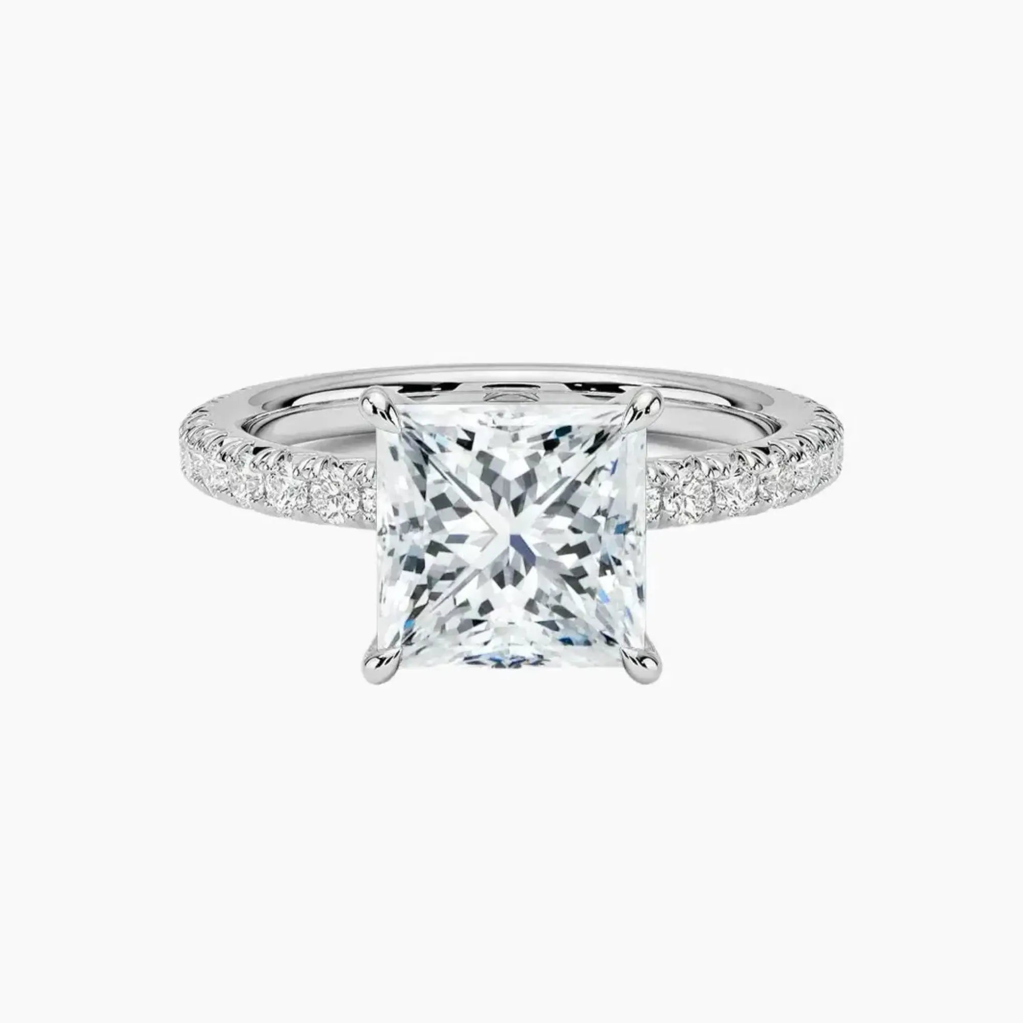 Irina Princess Solitaire 1 Carat Lab Grown Diamond Engagement Ring in 18K Rose Gold