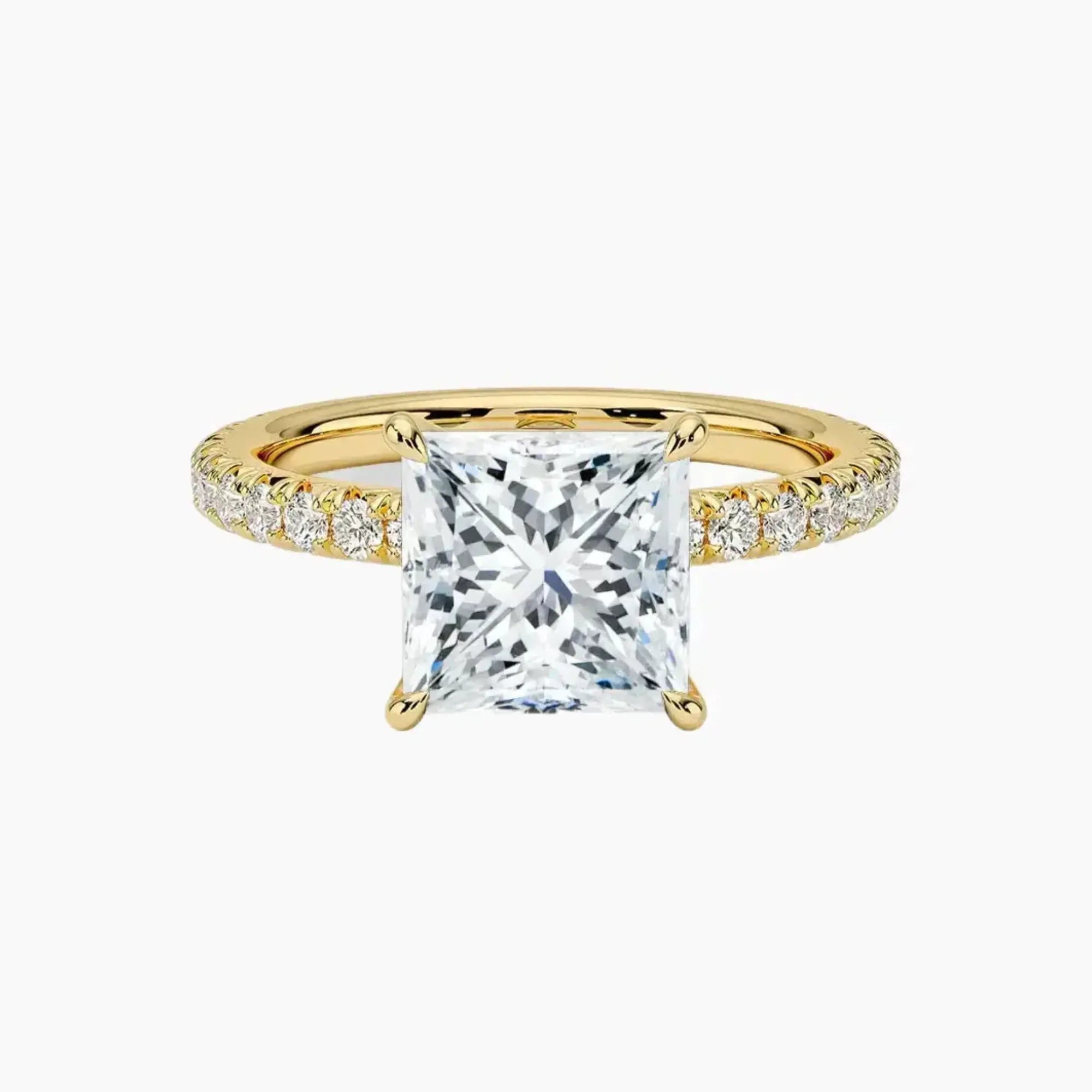 Irina Princess Solitaire 2 Carat Lab Grown Diamond Engagement Ring in 14K Rose Gold