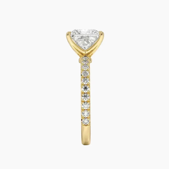 Irina Princess Solitaire 1.5 Carat Lab Grown Diamond Engagement Ring in 14K Rose Gold