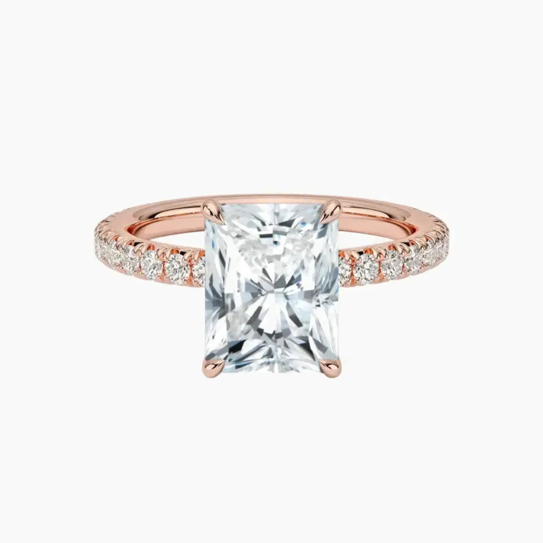 Irina Radiant Solitaire Diamond Ring Setting in 14K Rose Gold