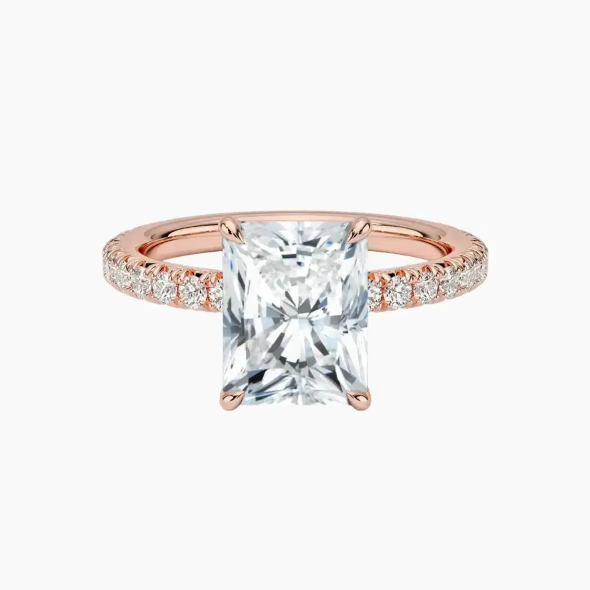 Irina Radiant Solitaire 1 Carat Lab Grown Diamond Engagement Ring in 18K Rose Gold