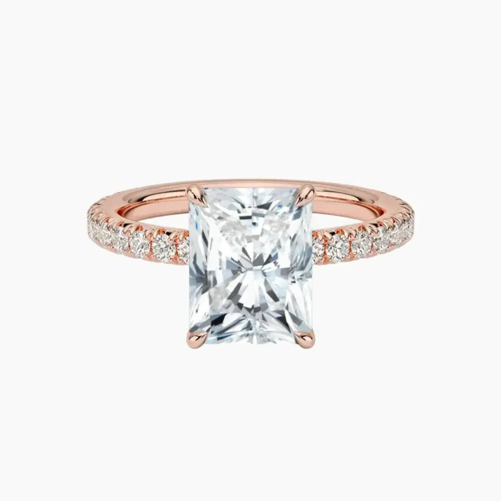 Irina Radiant Solitaire 1 Carat Lab Grown Diamond Engagement Ring in 18K Rose Gold