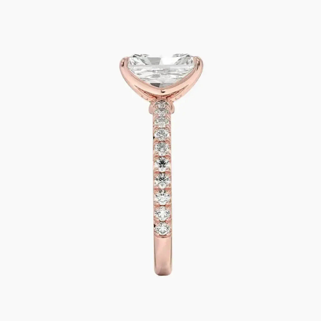 Irina Radiant Solitaire Diamond Ring Setting in 14K Rose Gold