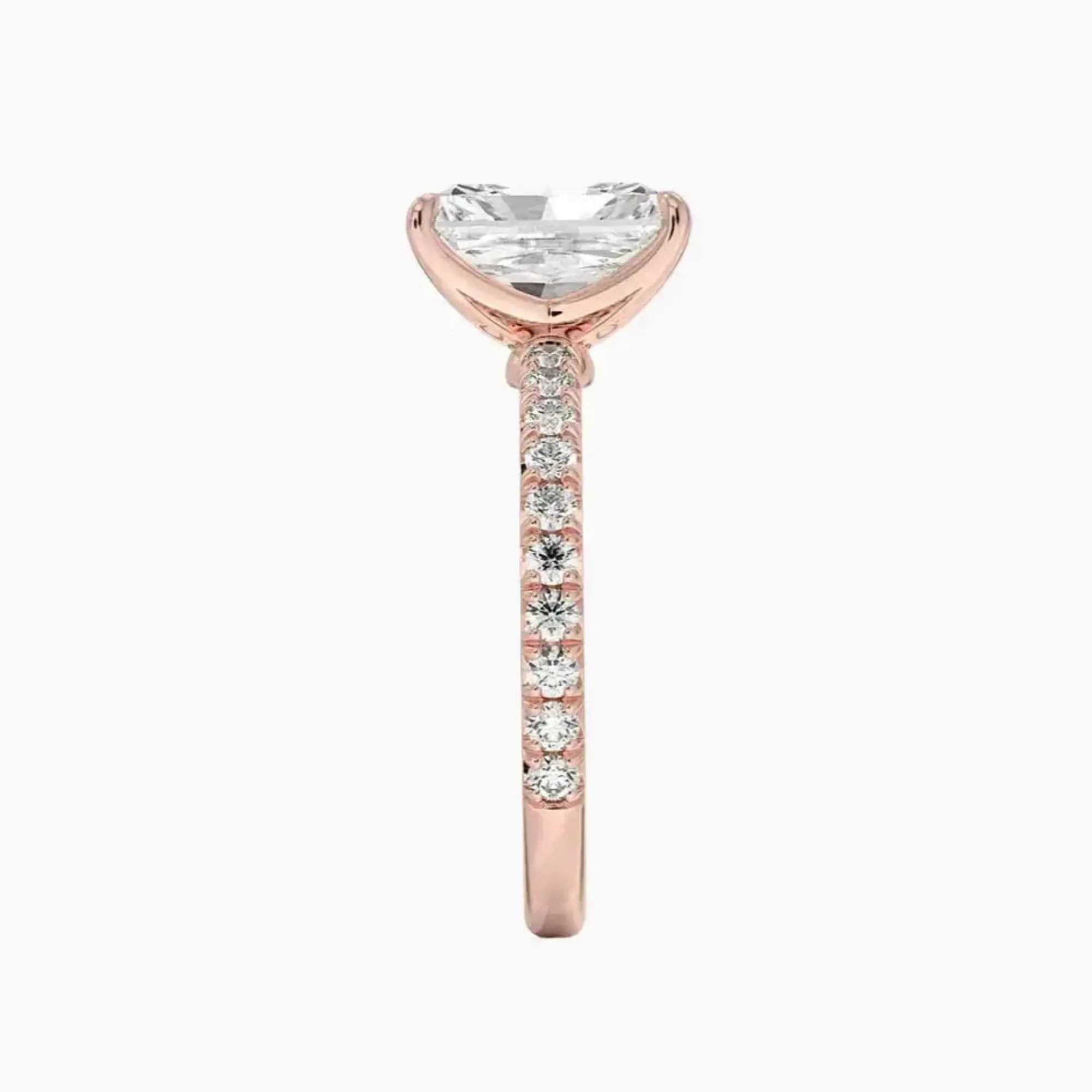 Irina Radiant Solitaire Diamond Ring Setting in 14K Yellow Gold