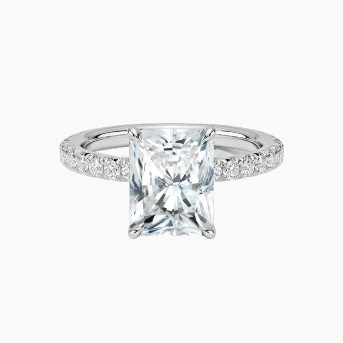 Irina Radiant Solitaire Diamond Ring Setting in 18K Yellow Gold